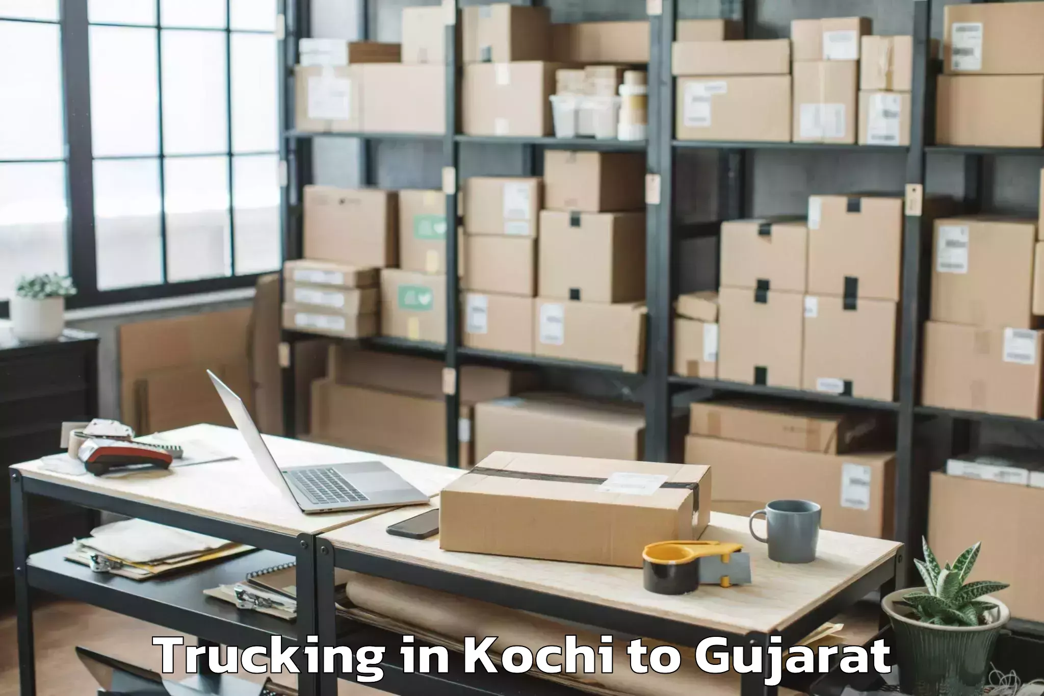 Leading Kochi to Jetalsar Trucking Provider